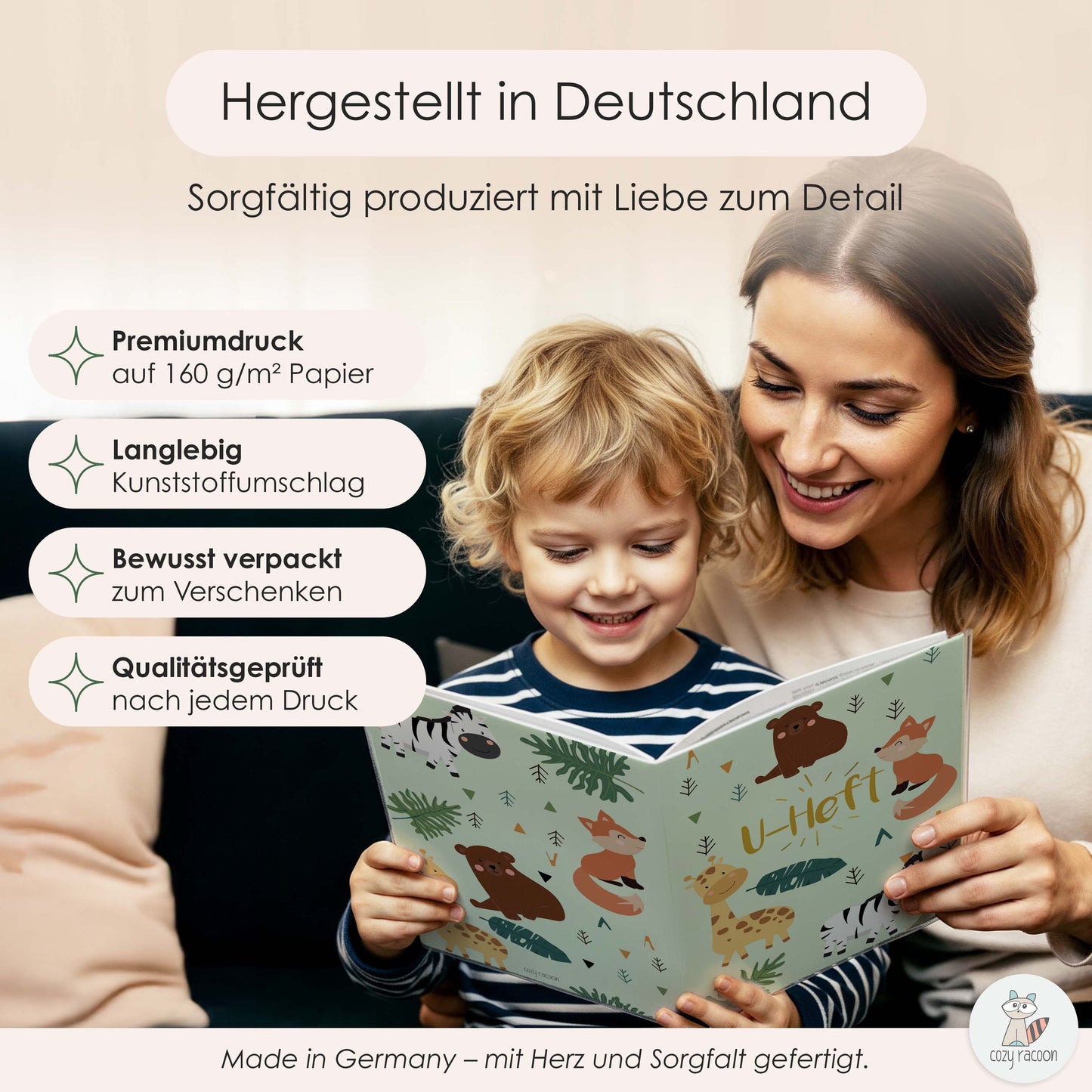 Zebra & Giraffe U-Heft und Impfpasshülle Ohne Personalisierung