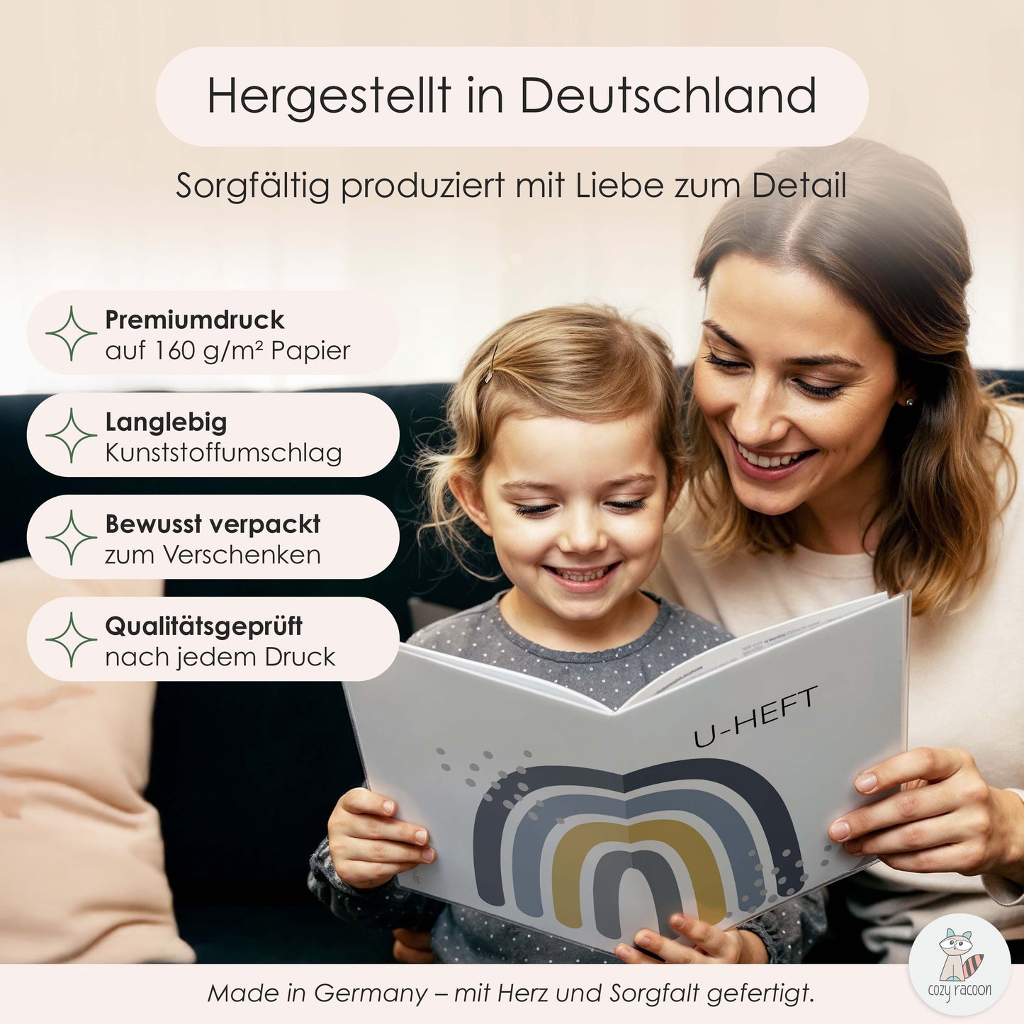 Regenbogen Blau U-Heft und Impfpasshülle Ohne Personalisierung