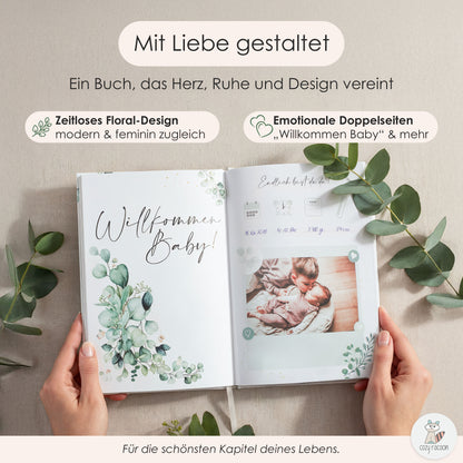 Floral Tagebuch für die Schwangerschaft