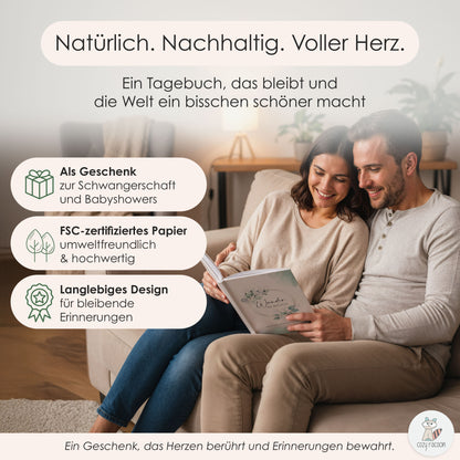 Floral Tagebuch für die Schwangerschaft