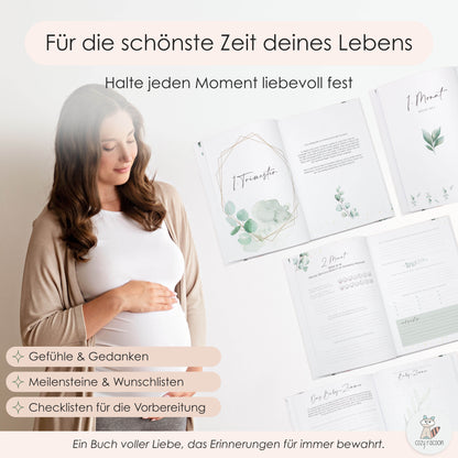 Floral Tagebuch für die Schwangerschaft