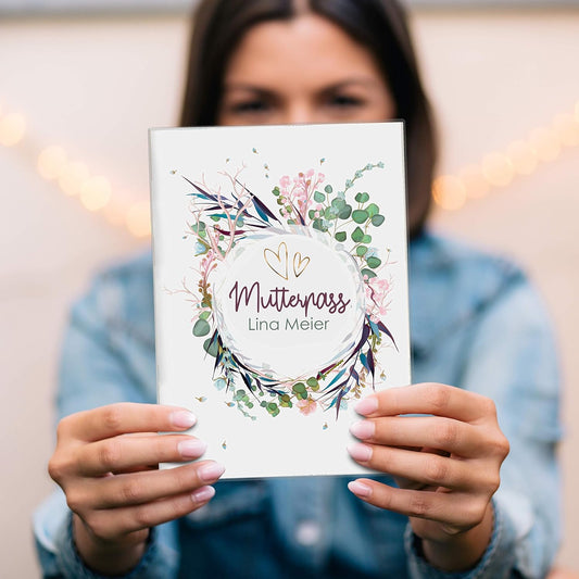 Flower Party Mutterpasshülle Mit Personalisierung