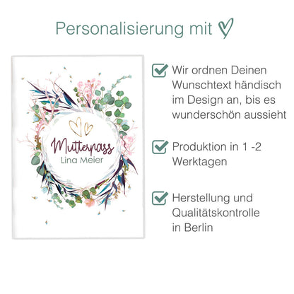 Flower Party Mutterpasshülle Mit Personalisierung