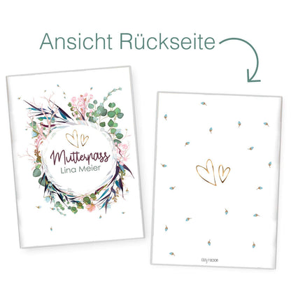 Flower Party Mutterpasshülle Mit Personalisierung