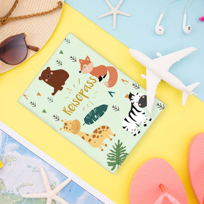 Zebra & Giraffe Reisepasshülle für Kinder