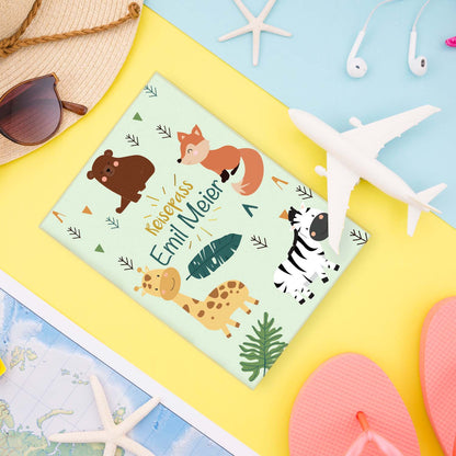 Zebra & Giraffe Reisepasshülle für Kinder Mit Personalisierung