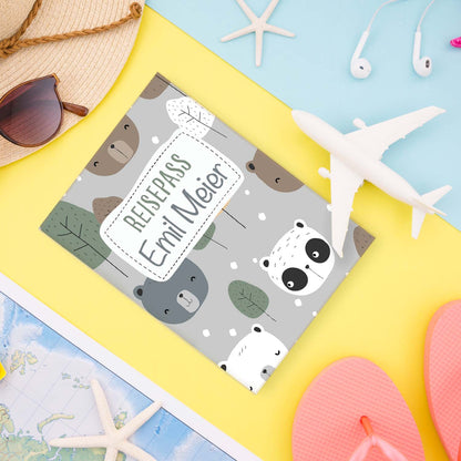 Cute Bears Reisepasshülle für Kinder Mit Personalisierung