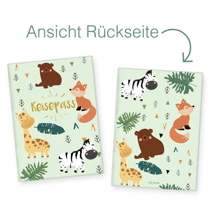 Zebra & Giraffe Reisepasshülle für Kinder
