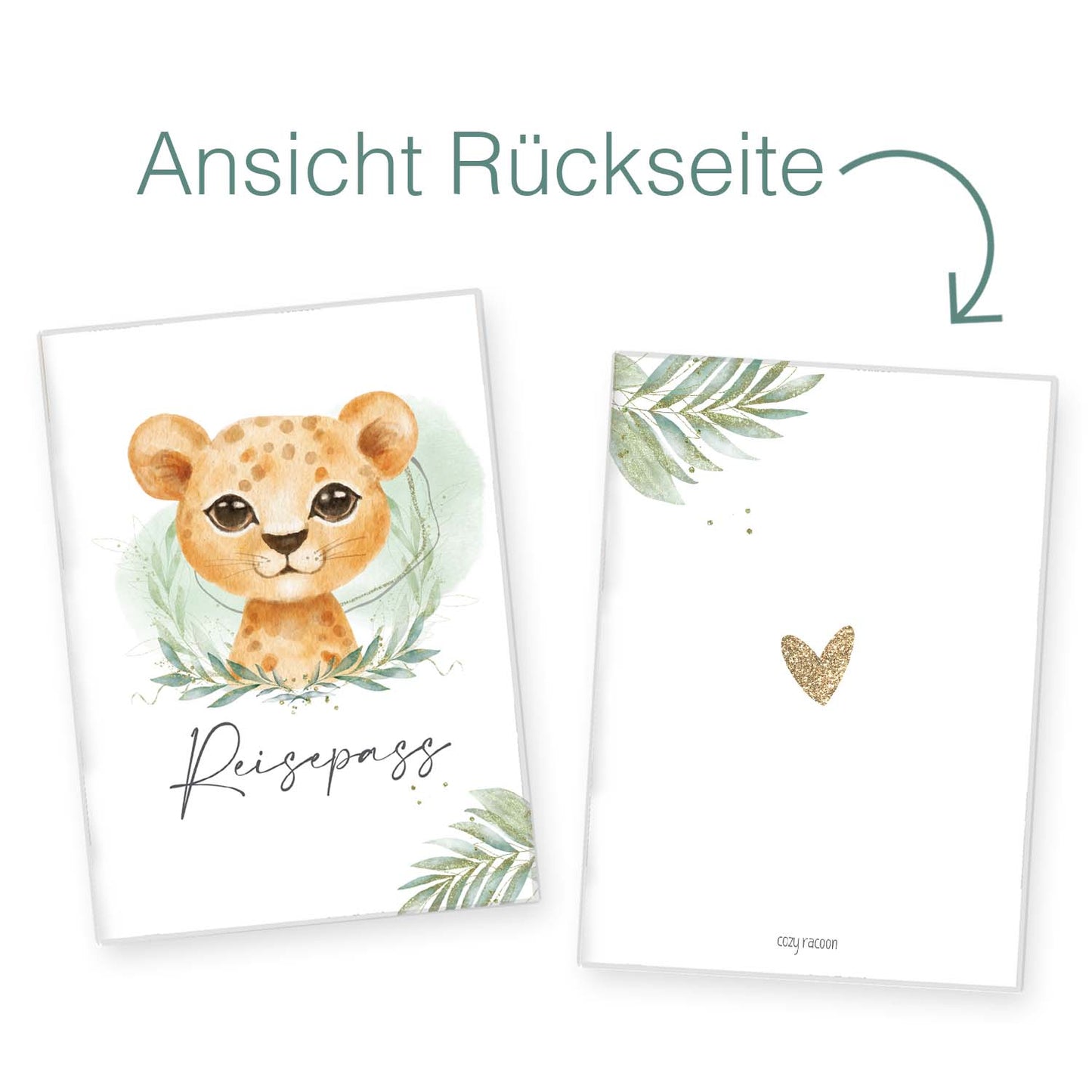 Löwen Junge Reisepasshülle für Kinder