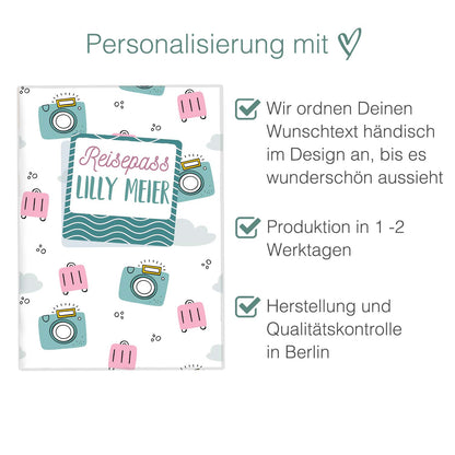 Kamera Reisepasshülle für Kinder Mit Personalisierung