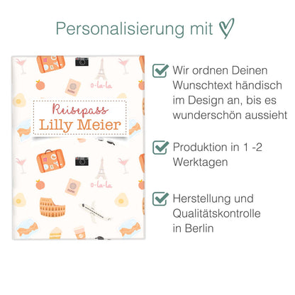 Sightseeing Reisepasshülle für Kinder Mit Personalisierung