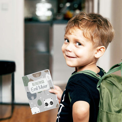 Cute Bears Reisepasshülle für Kinder Mit Personalisierung