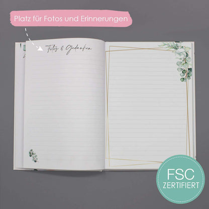 Floral Tagebuch für die Schwangerschaft