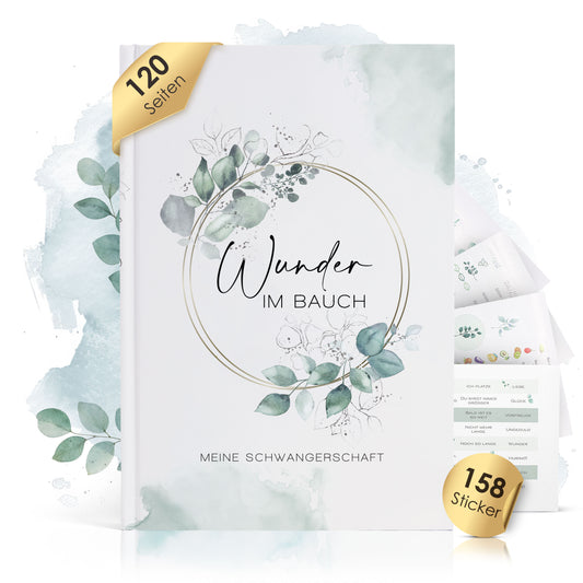 Floral Tagebuch für die Schwangerschaft