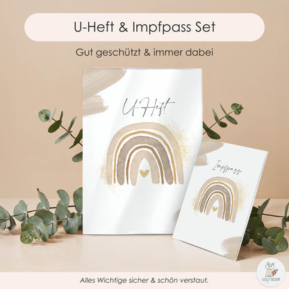 Wasserfarben Natural U-Heft und Impfpasshülle Ohne Personalisierung