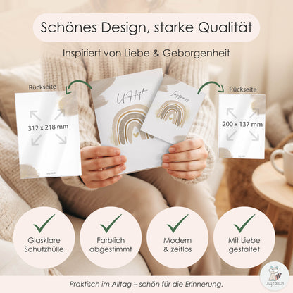 Wasserfarben Natural U-Heft und Impfpasshülle Ohne Personalisierung