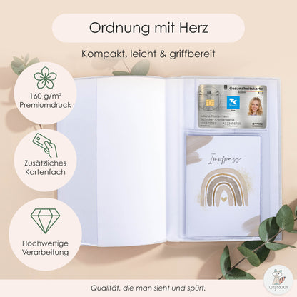 Wasserfarben Natural U-Heft und Impfpasshülle Ohne Personalisierung
